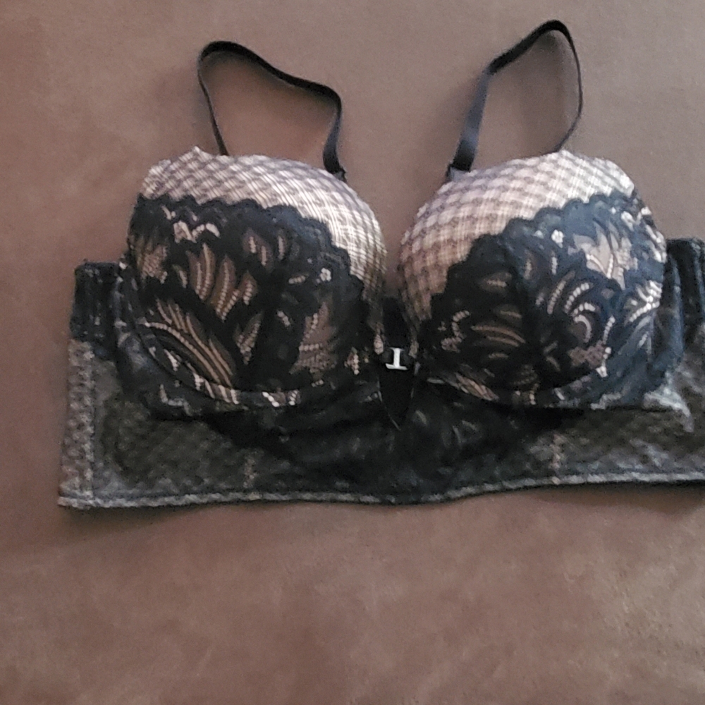 Adore Me Black Lace Demi Bra